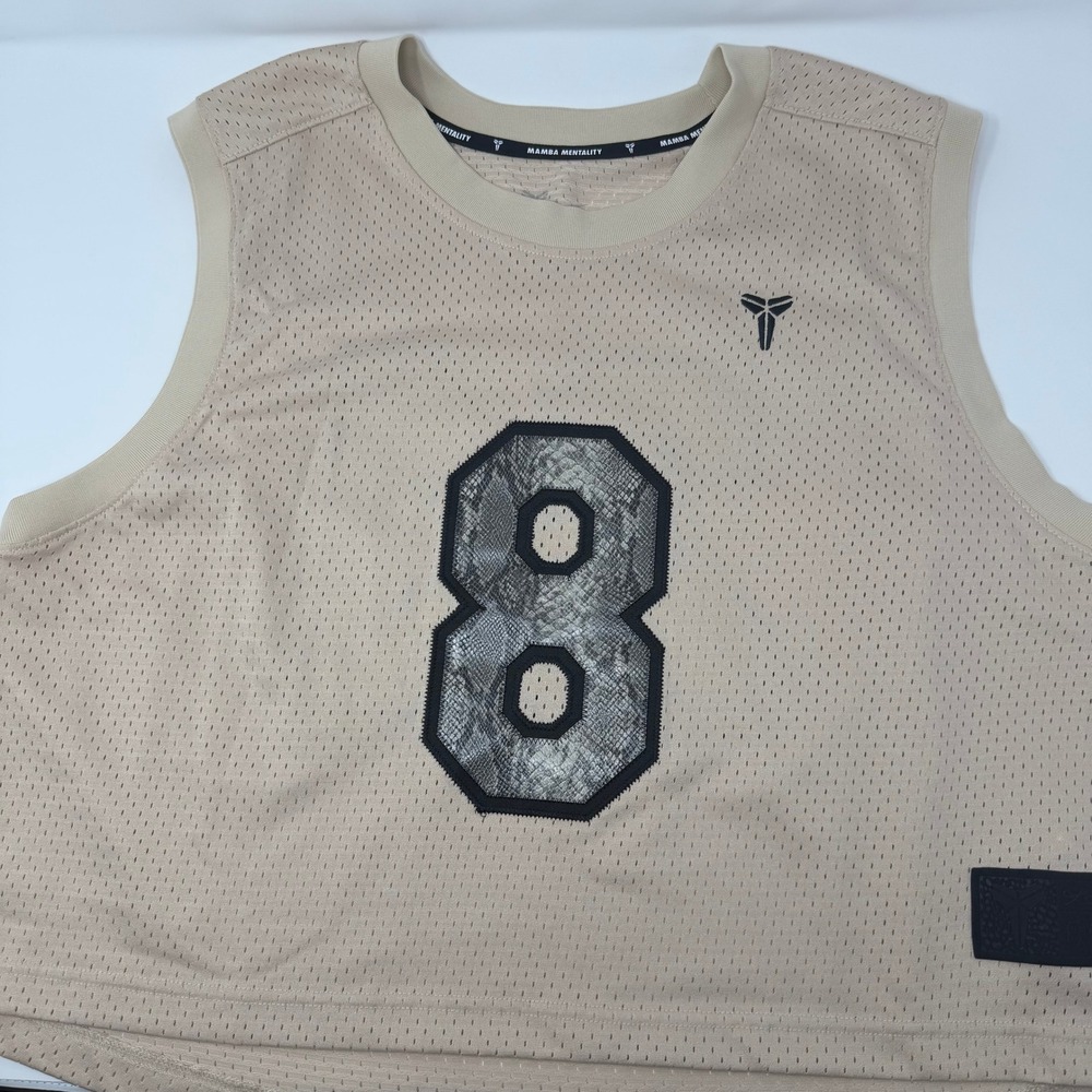Nike Kobe Bryant Mamba Mentality Cropped Mesh Jersey Tan Women's XL NWOT